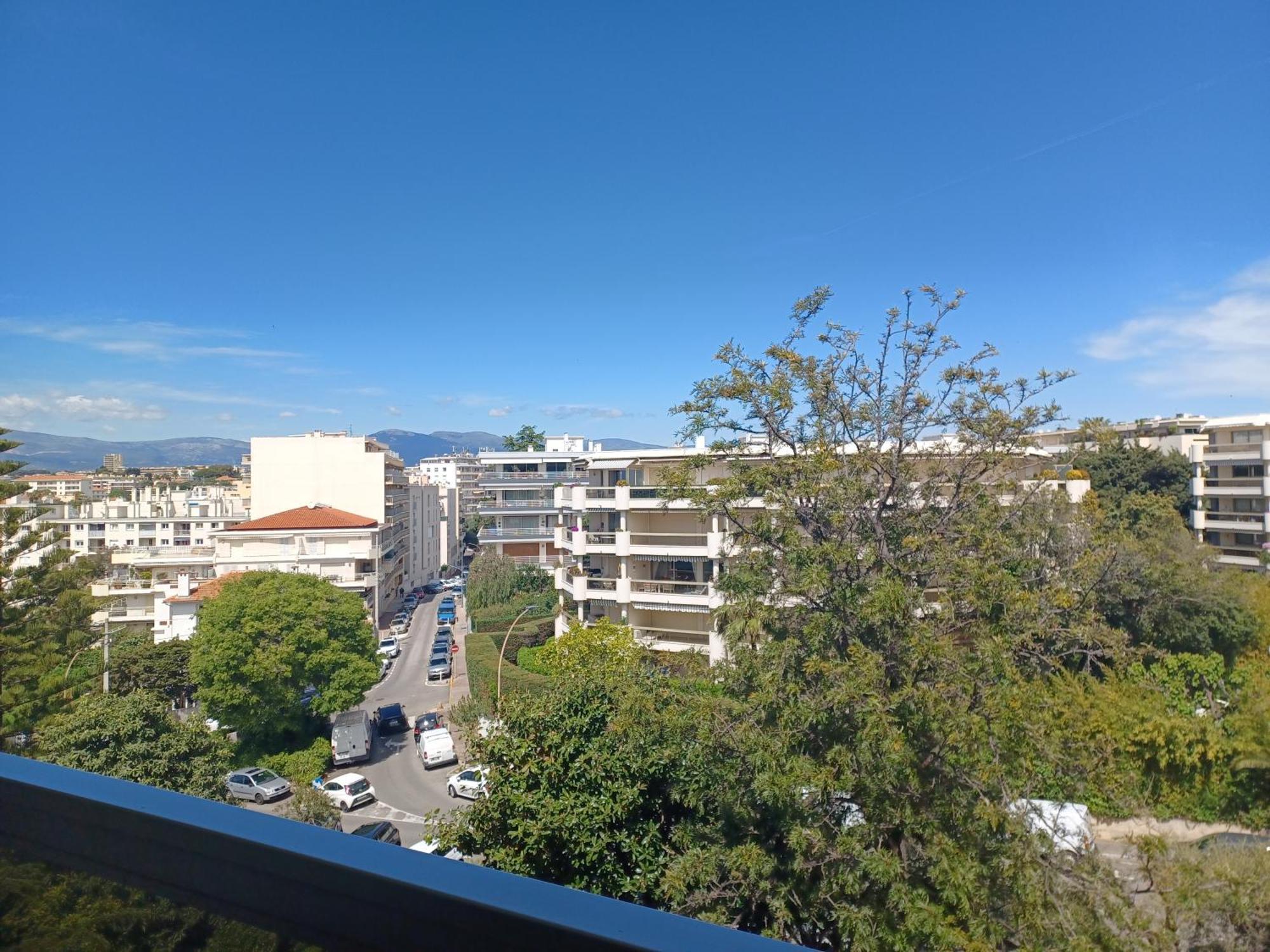 Juan Les Pins Tanit Studio Climatise Vue Sur Mer Piscine อองทีบส์ ภายนอก รูปภาพ